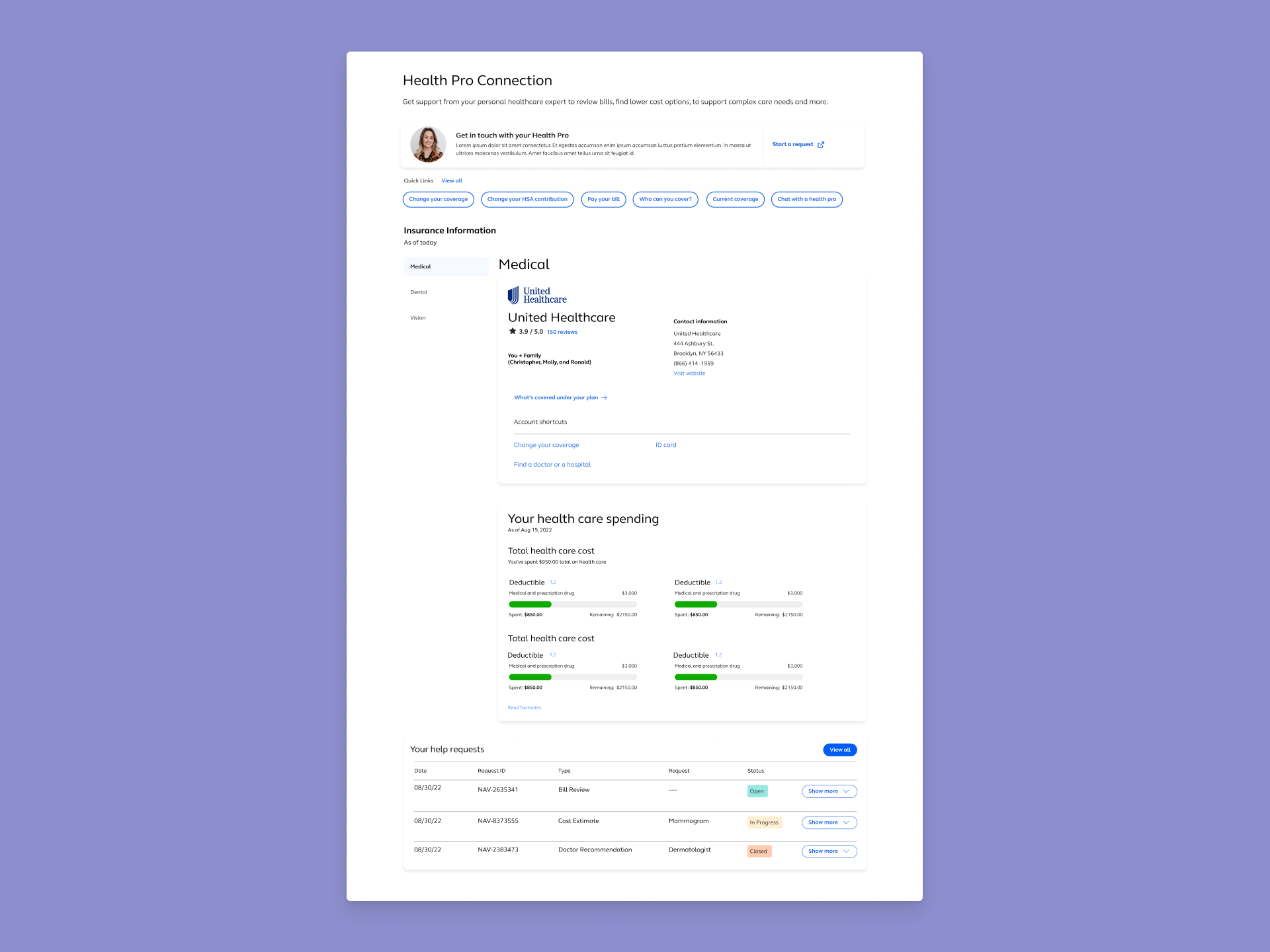 HealthNav Landing Page